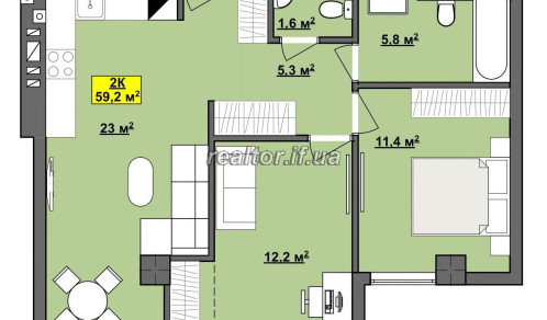 Продаж двокімнатної квартири з євроремонтом в новому ЖК Central Park