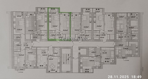 Продаж 1 кімнатної квартири в новобудові в Центрі міста